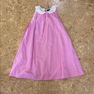 Pink Ralph Lauren Trapeze dress with Lace Collar